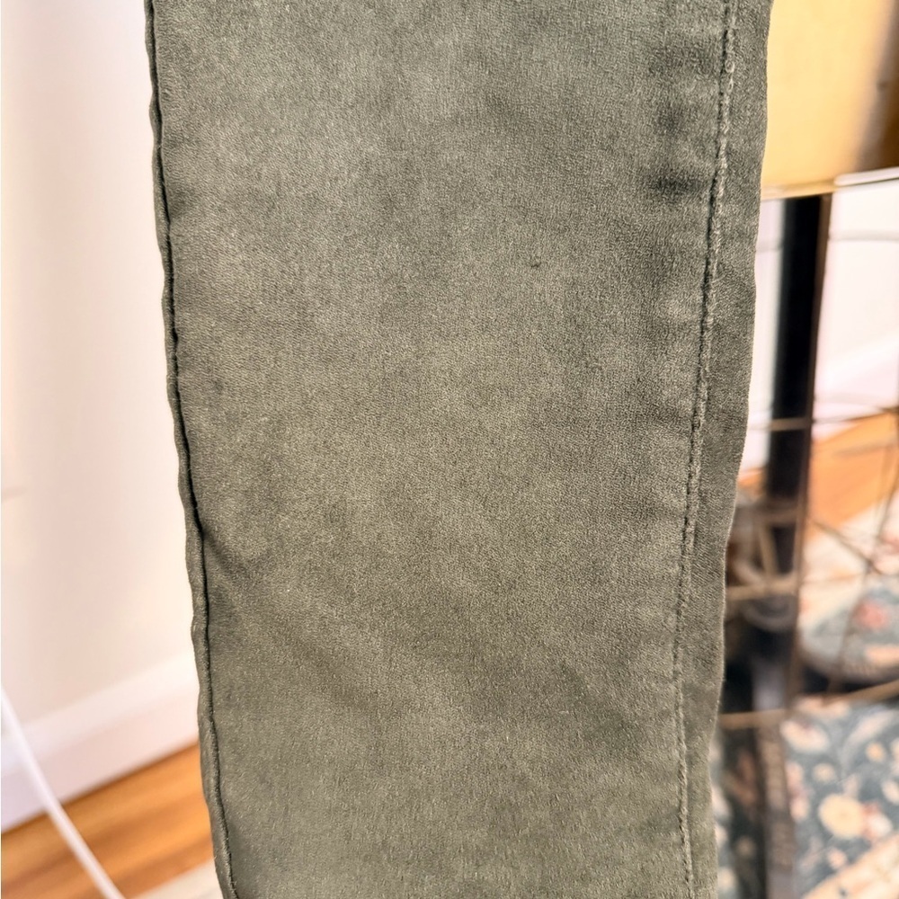 Liverpool Los Angeles suede like dark green skinny pants size 2/26 - Picture 3 of 5